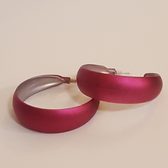 Pink Hoop earrings - Picture 2 of 5